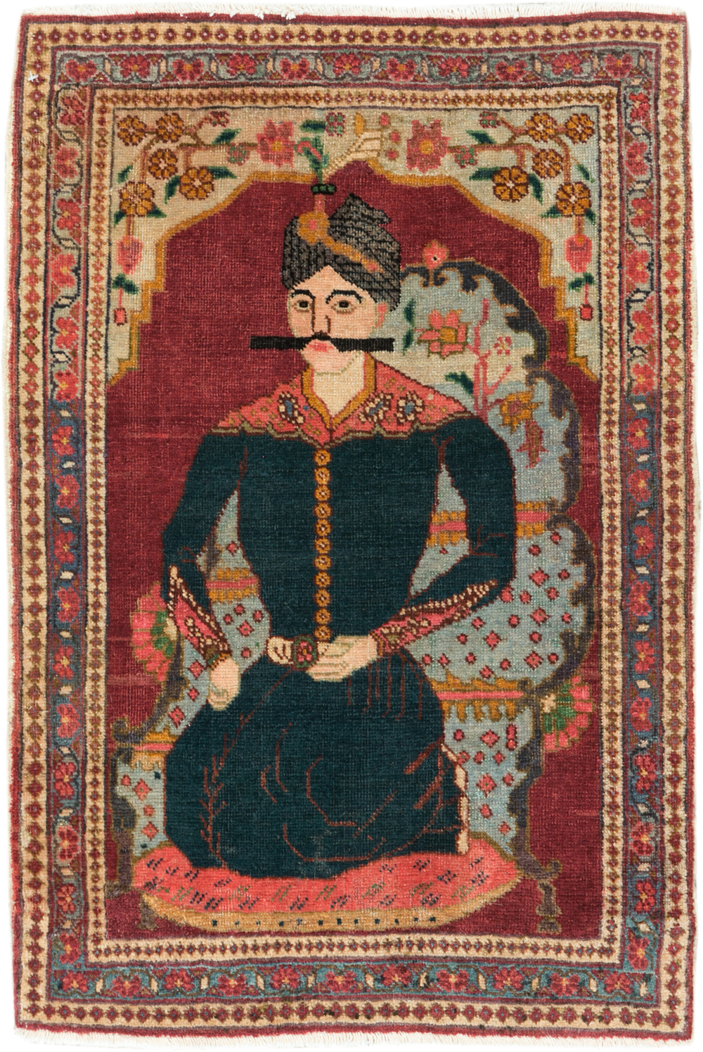 Antique Persian Tabriz Pictorial Rug (Pair: 1 of 2), No.24328 - Galerie Shabab