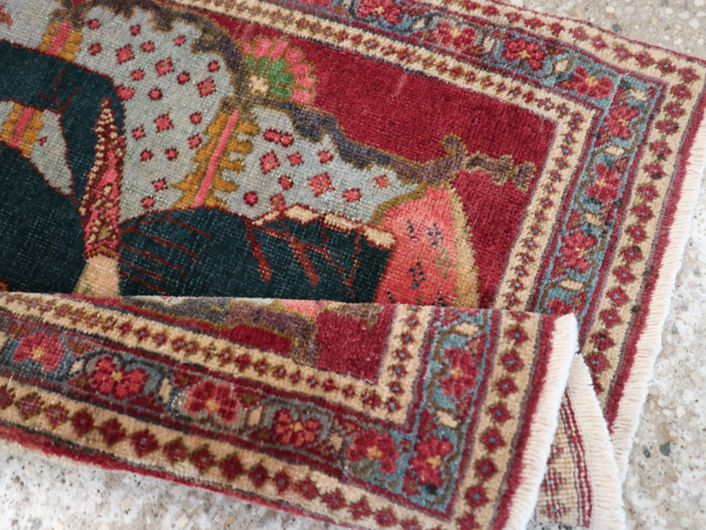 Antique Persian Tabriz Pictorial Rug (Pair: 1 of 2), No.24328 - Galerie Shabab