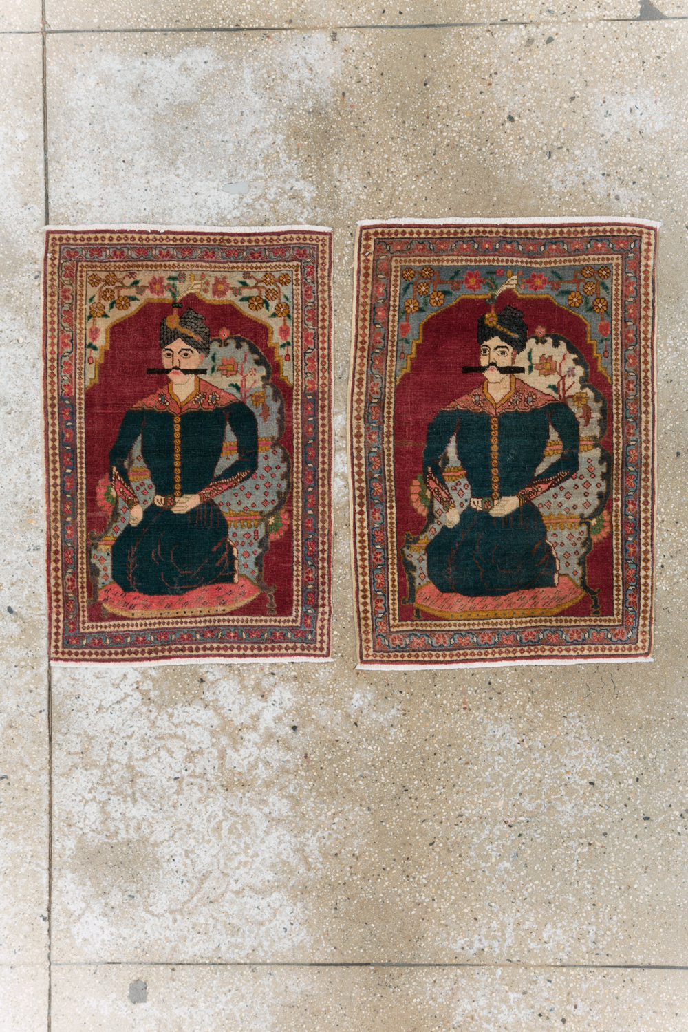 Antique Persian Tabriz Pictorial Rug (Pair: 1 of 2), No.24328 - Galerie Shabab