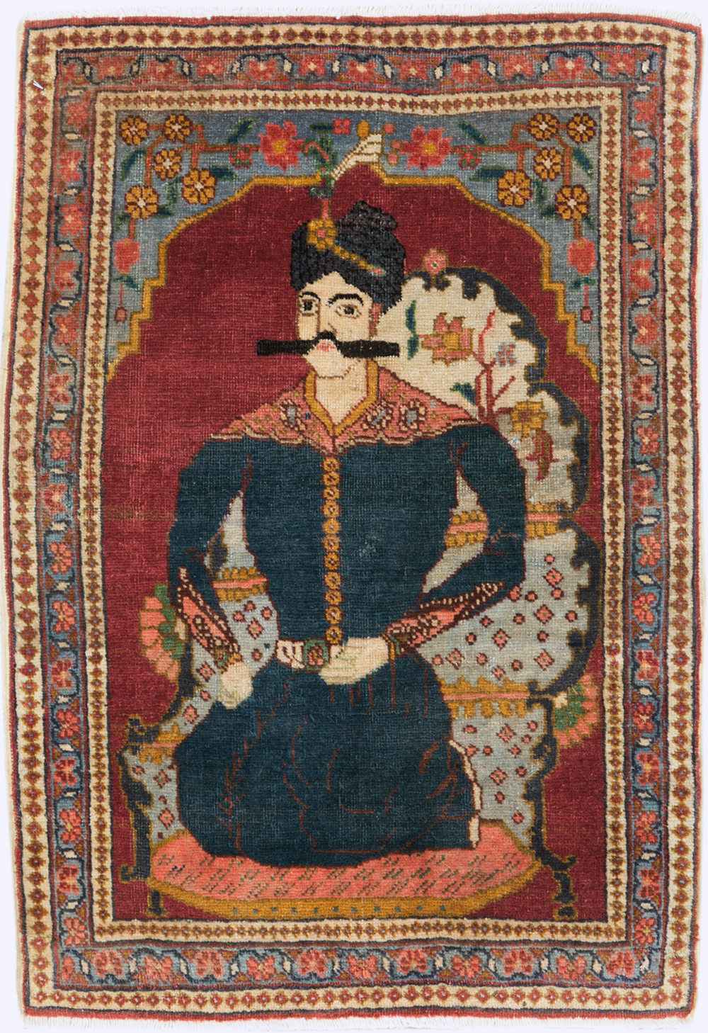 Antique Persian Tabriz Pictorial Rug (Pair: 2 of 2), No.24329 - Galerie Shabab