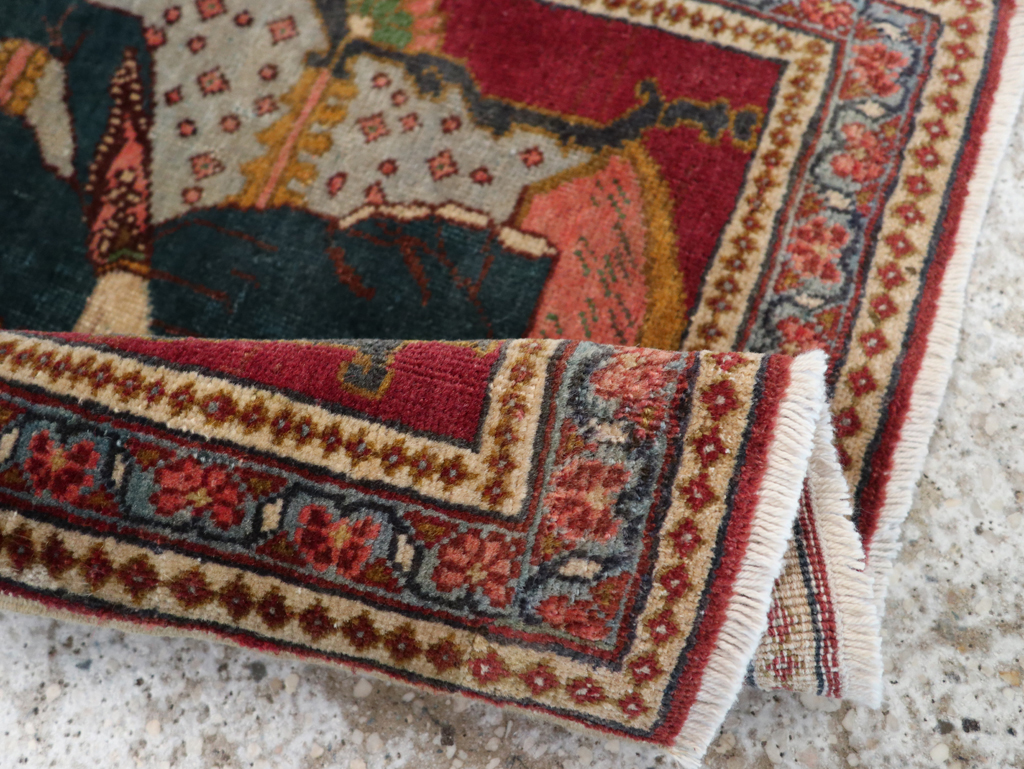 Antique Persian Tabriz Pictorial Rug (Pair: 2 of 2), No.24329 - Galerie Shabab