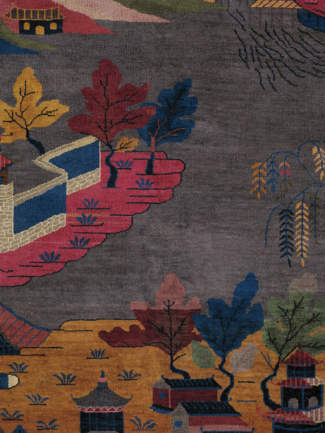 Antique Chinese Art Deco Carpet, No.24332 - Galerie Shabab