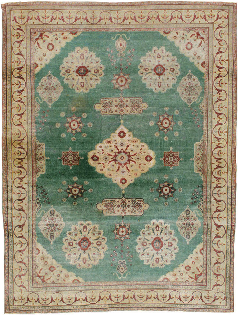 Antique Indian Agra Distressed Carpet, No.24333 - Galerie Shabab