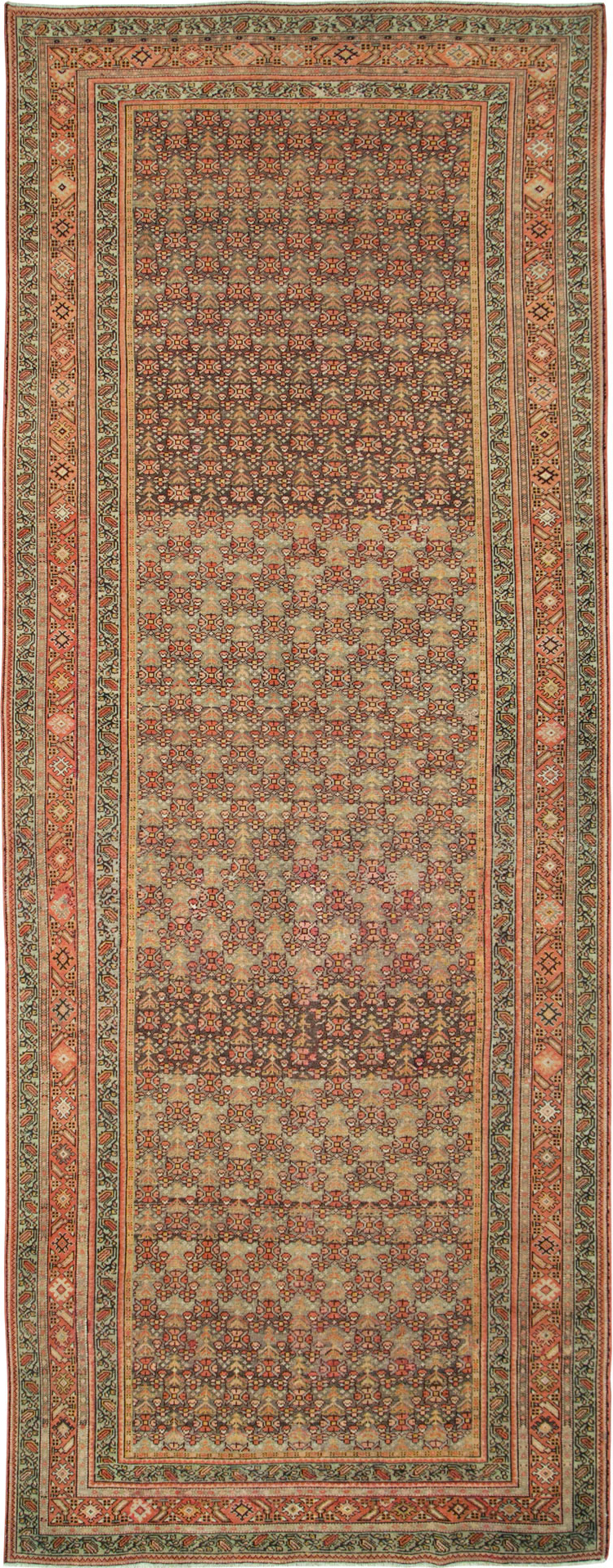 Antique Persian Malayer Wide Runner, No.24334 - Galerie Shabab