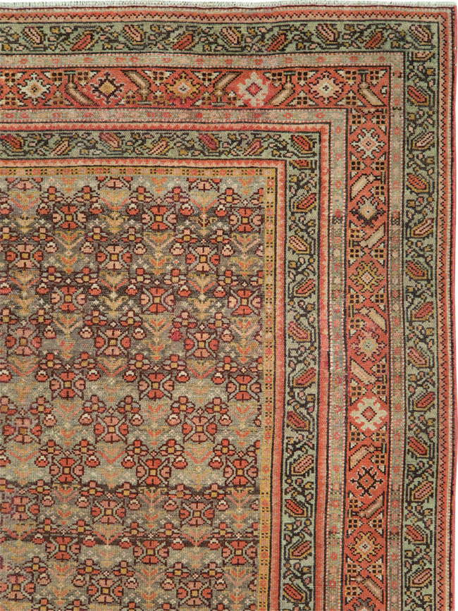 Antique Persian Malayer Wide Runner, No.24334 - Galerie Shabab