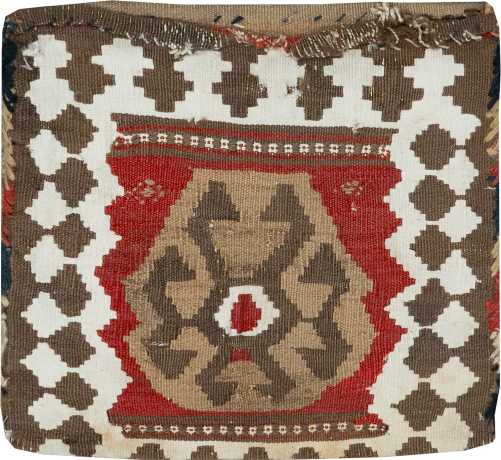 Vintage Persian Flatweave Kilim Bag, No.24349 - Galerie Shabab