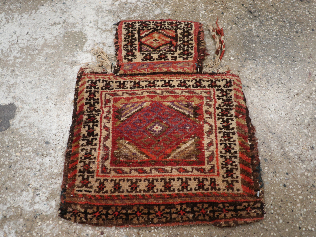 Vintage Persian Kurdish Salt Bag (Namakdan), No.24352 - Galerie Shabab