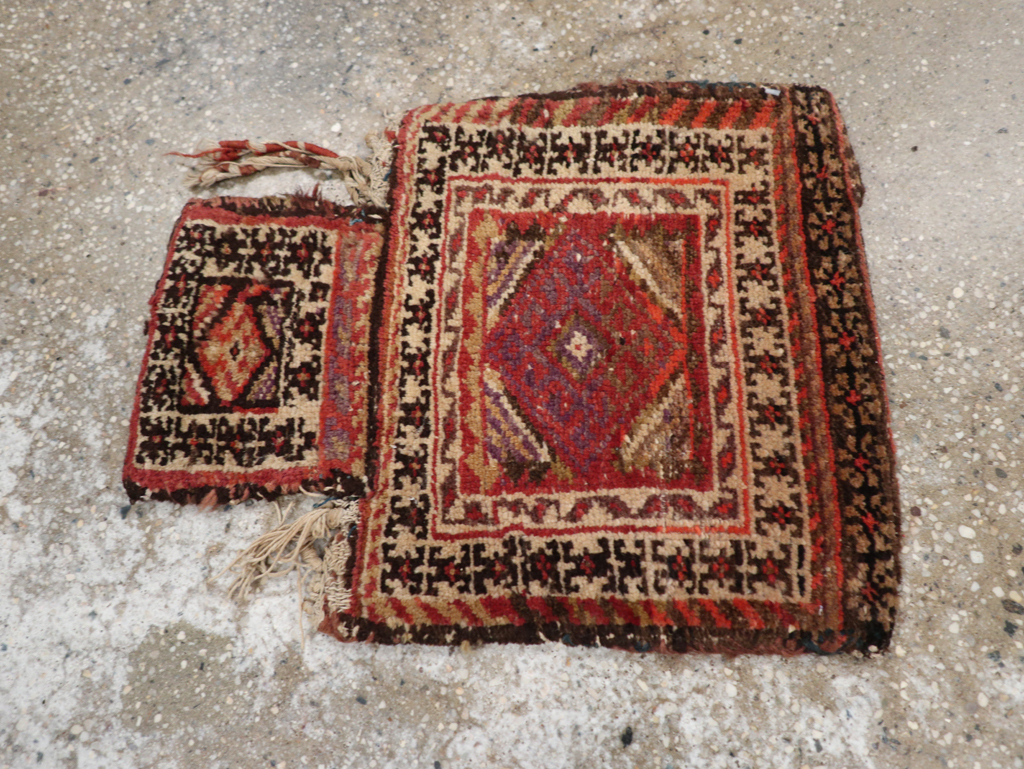 Vintage Persian Kurdish Salt Bag (Namakdan), No.24352 - Galerie Shabab