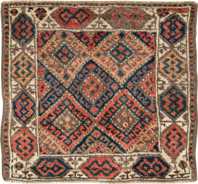 Antique Northwest Persian Square Throw Rug, No.24353 - Galerie Shabab