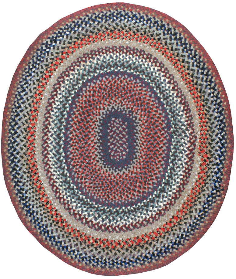 Vintage American Braid Rug, No.24365 - Galerie Shabab