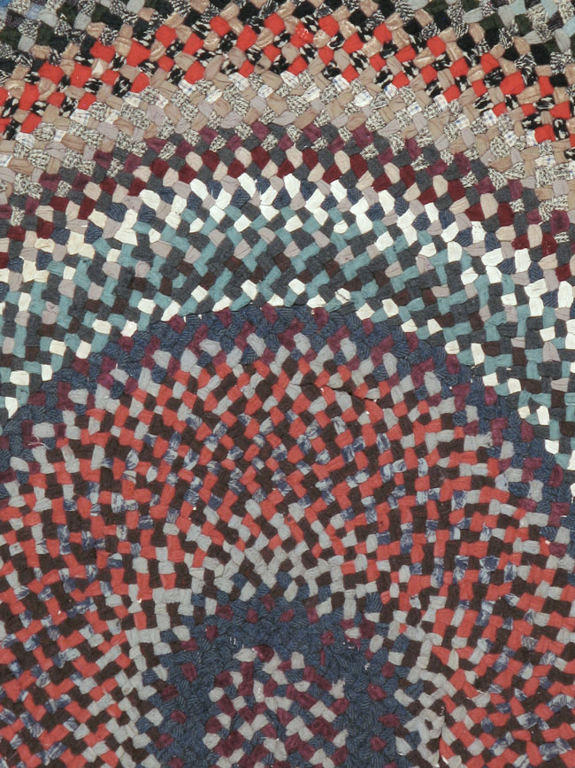 Vintage American Braid Rug, No.24365 - Galerie Shabab