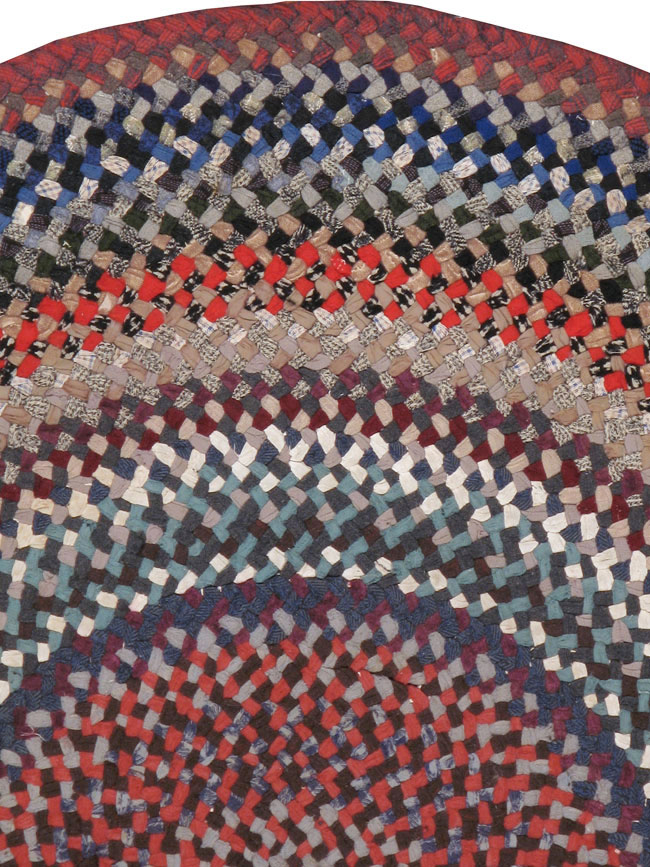 Vintage American Braid Rug, No.24365 - Galerie Shabab