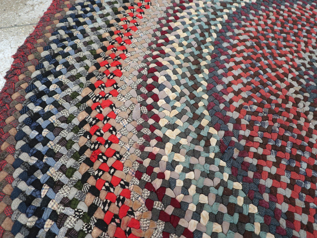 Vintage American Braid Rug, No.24365 - Galerie Shabab