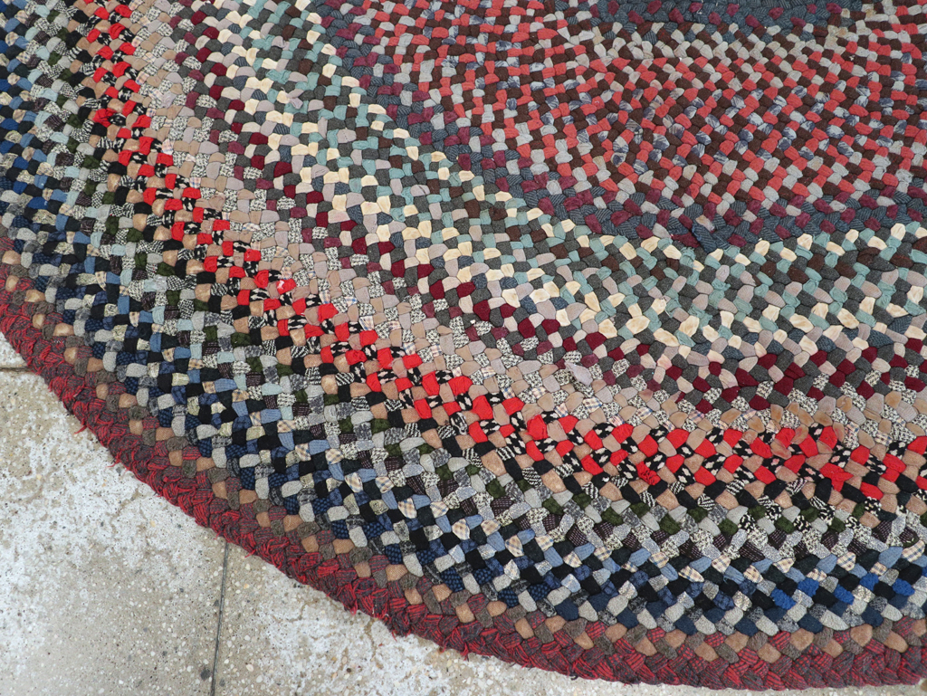 Vintage American Braid Rug, No.24365 - Galerie Shabab