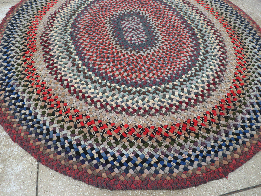 Vintage American Braid Rug, No.24365 - Galerie Shabab