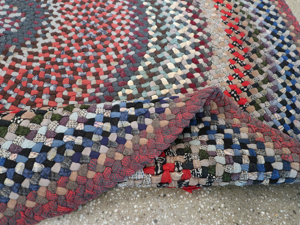 Vintage American Braid Rug, No.24365 - Galerie Shabab