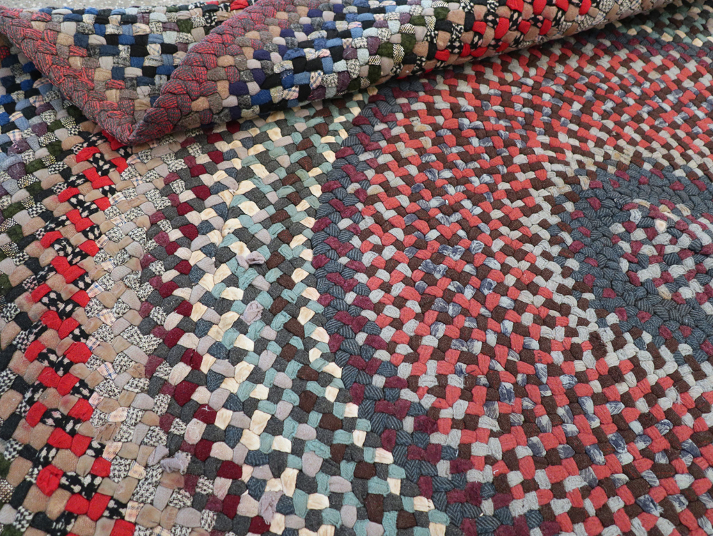 Vintage American Braid Rug, No.24365 - Galerie Shabab