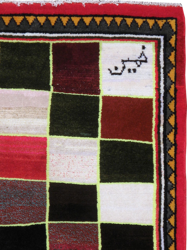 Vintage Persian Gabbeh Rug, No.24378 - Galerie Shabab