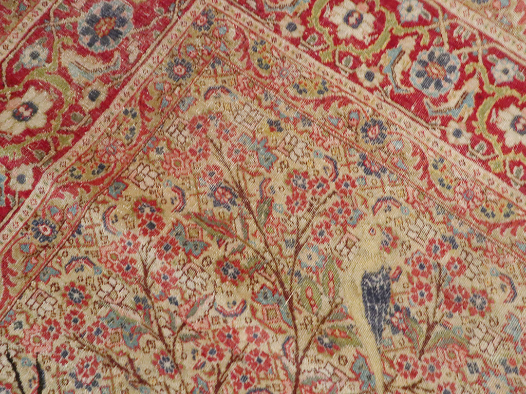Antique Persian Tabriz Pictorial Rug, No.24381 - Galerie Shabab