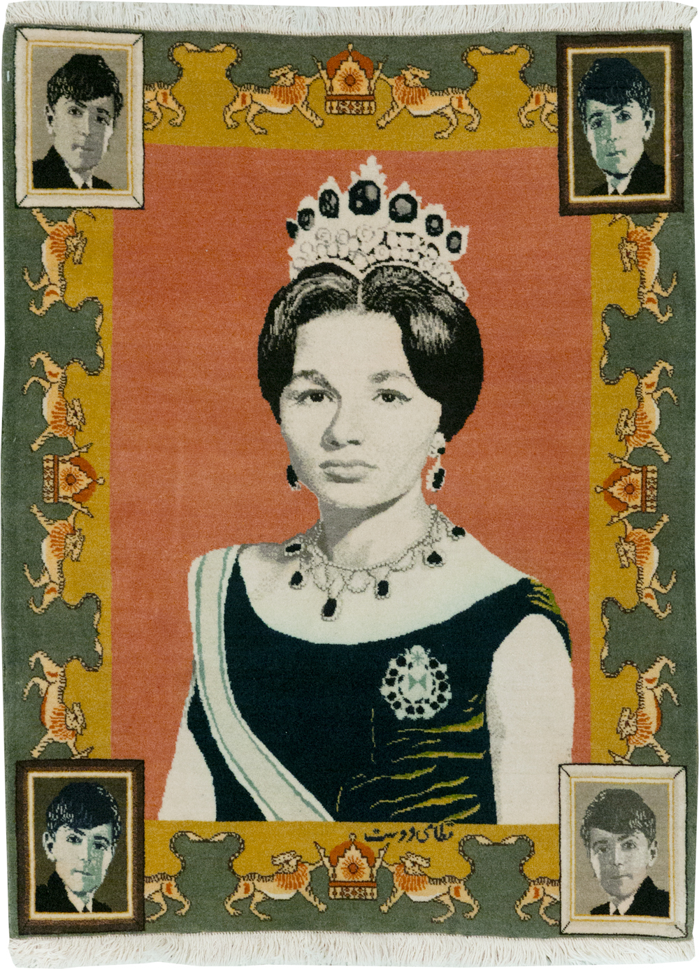 Vintage Persian Tabriz Pictorial Rug, No.24385 - Galerie Shabab