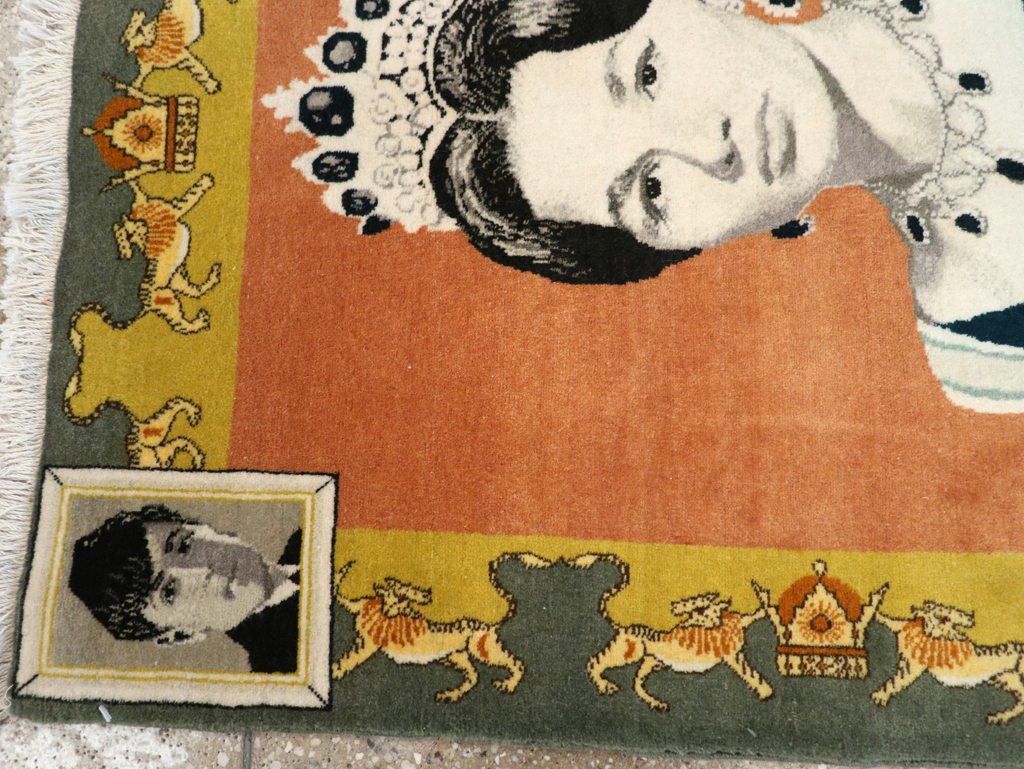 Vintage Persian Tabriz Pictorial Rug, No.24385 - Galerie Shabab