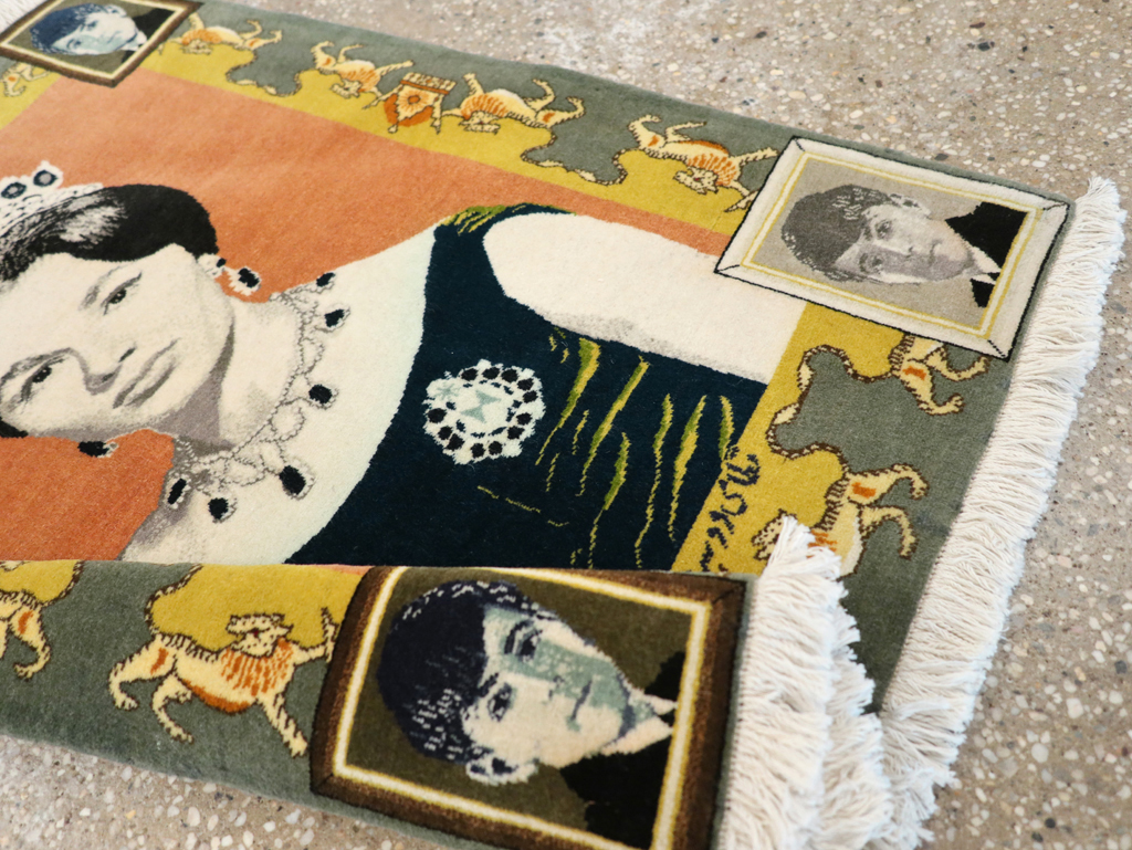 Vintage Persian Tabriz Pictorial Rug, No.24385 - Galerie Shabab