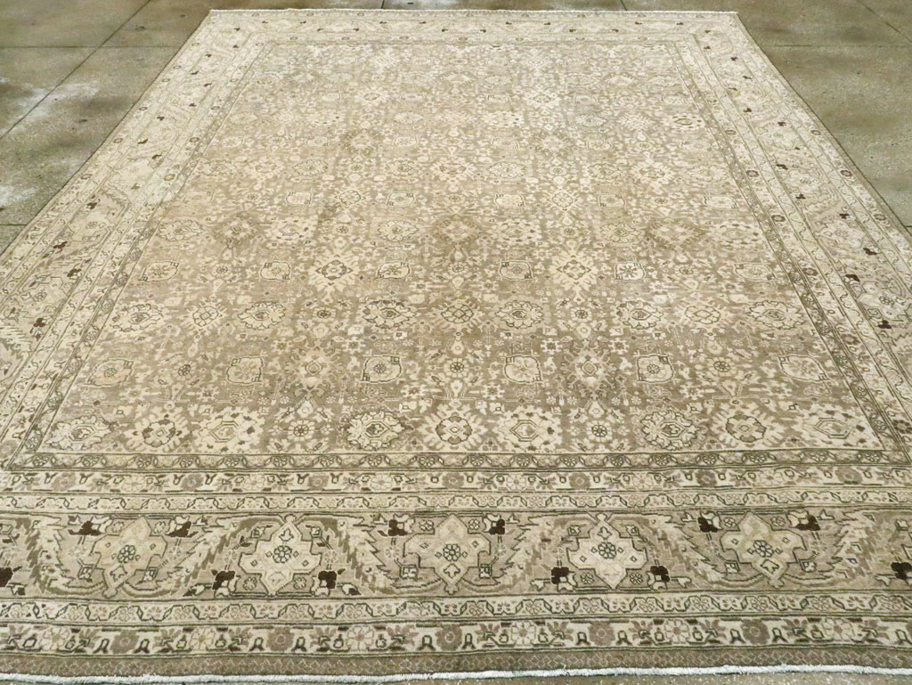 Vintage Persian Tabriz Room Size Carpet, No.24390 - Galerie Shabab