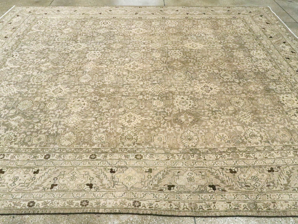 Vintage Persian Tabriz Room Size Carpet, No.24390 - Galerie Shabab