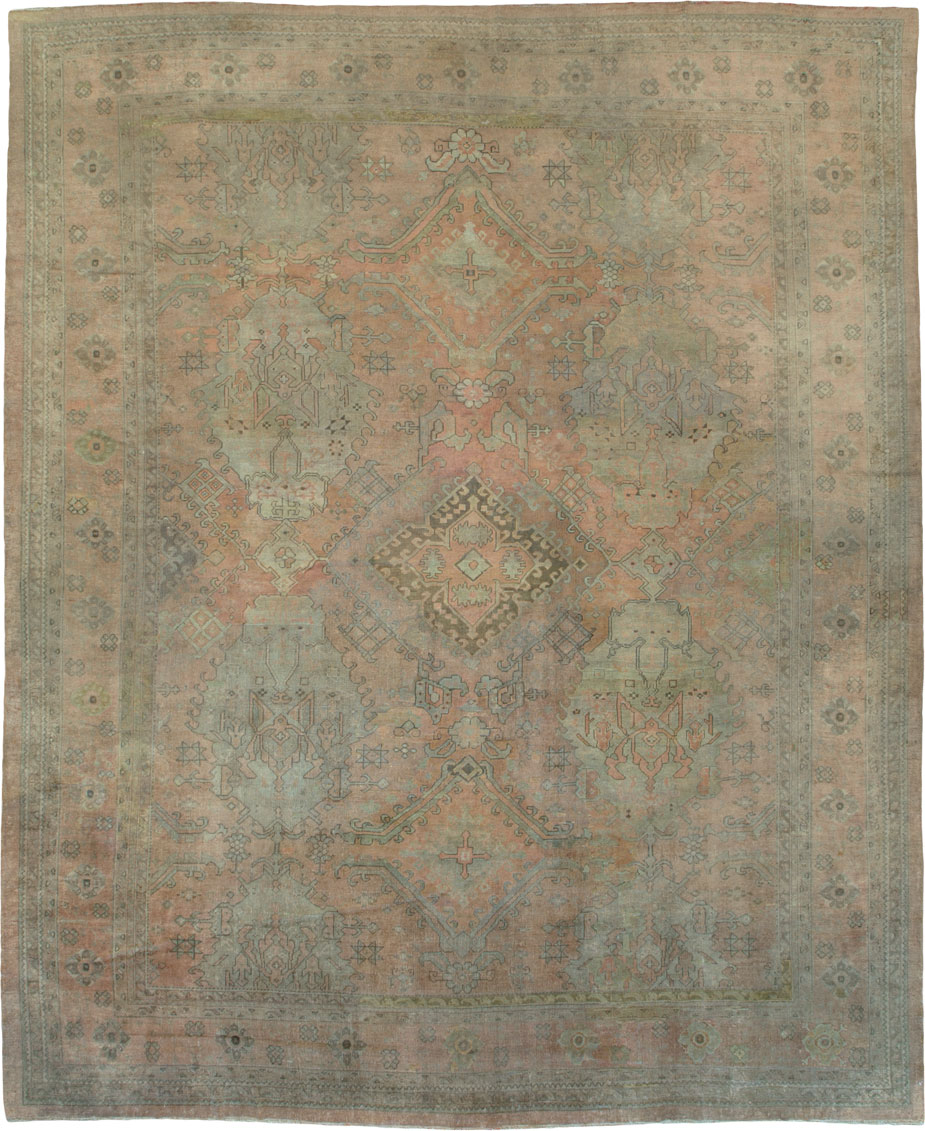 Antique Turkish Oushak Carpet, No.24398 - Galerie Shabab