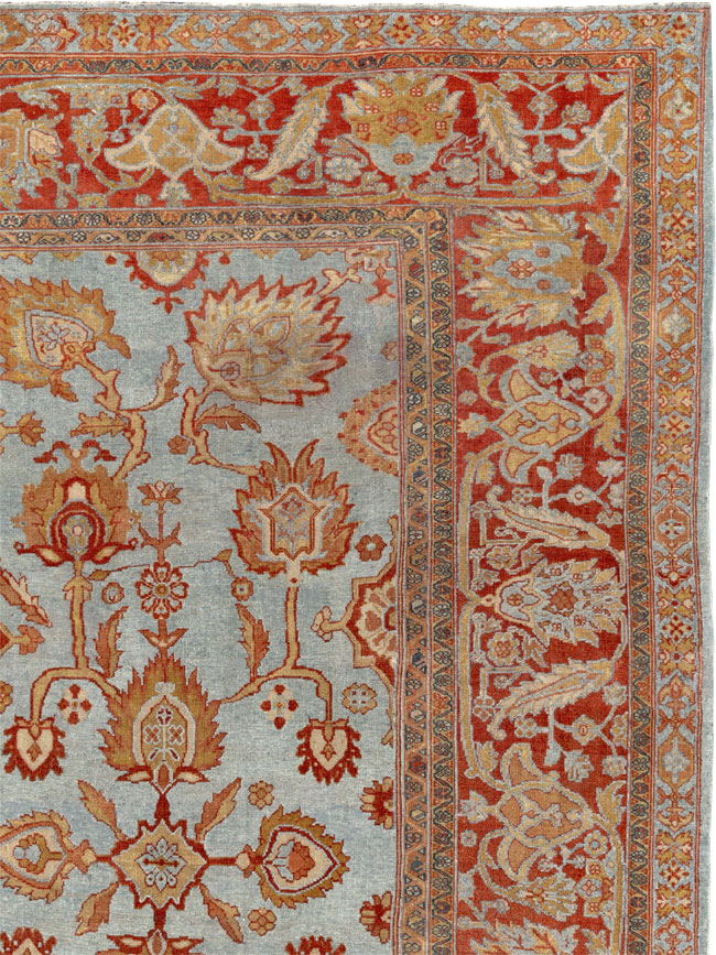 Antique Persian Bibikabad Room Size Carpet, No.24411 - Galerie Shabab
