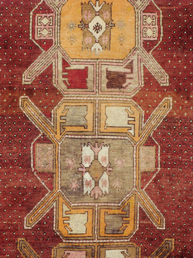 Vintage Turkish Anatolian Gallery Carpet, No.24423 - Galerie Shabab