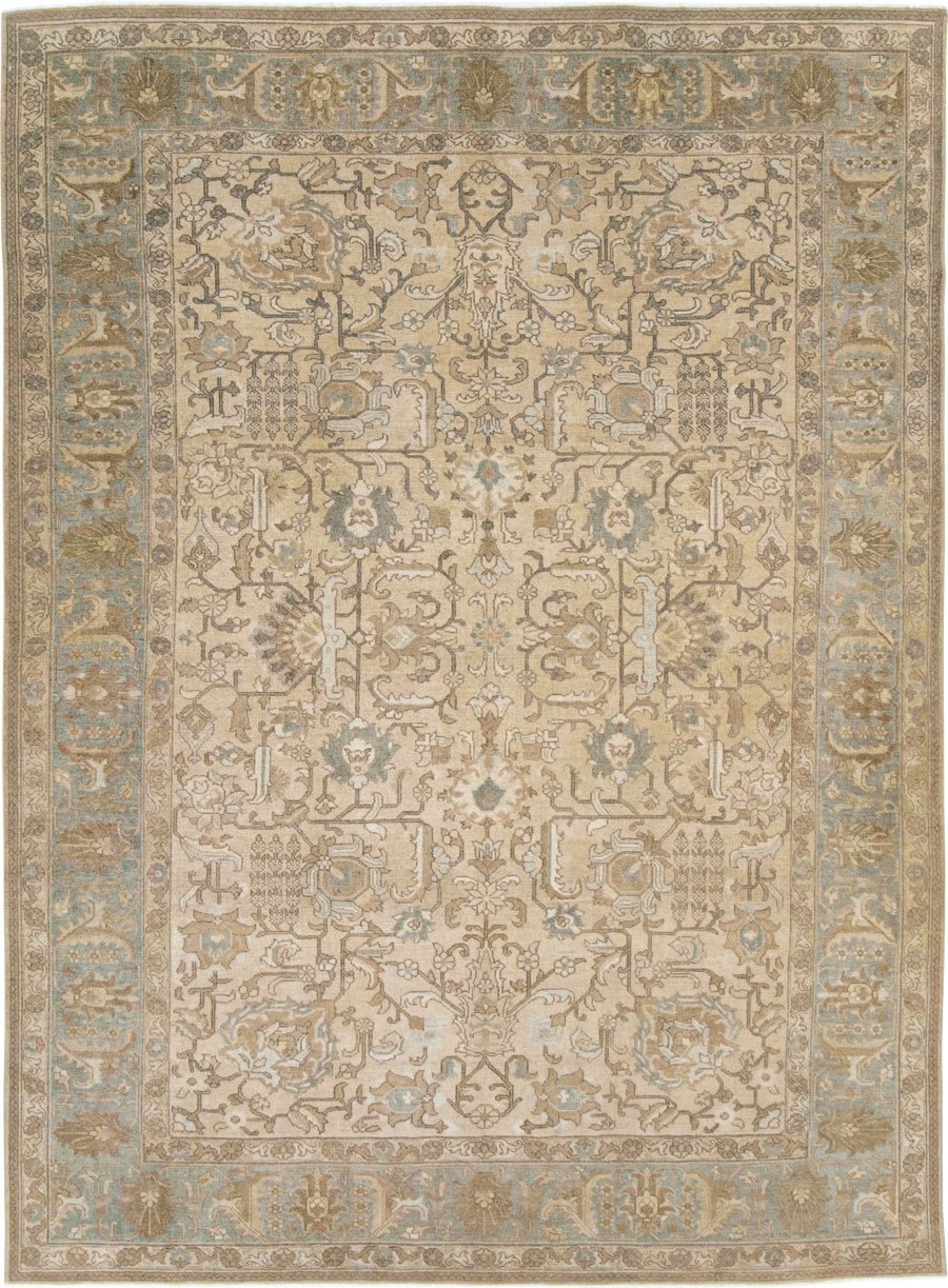 Vintage Persian Tabriz Accent Carpet, No.24440 - Galerie Shabab
