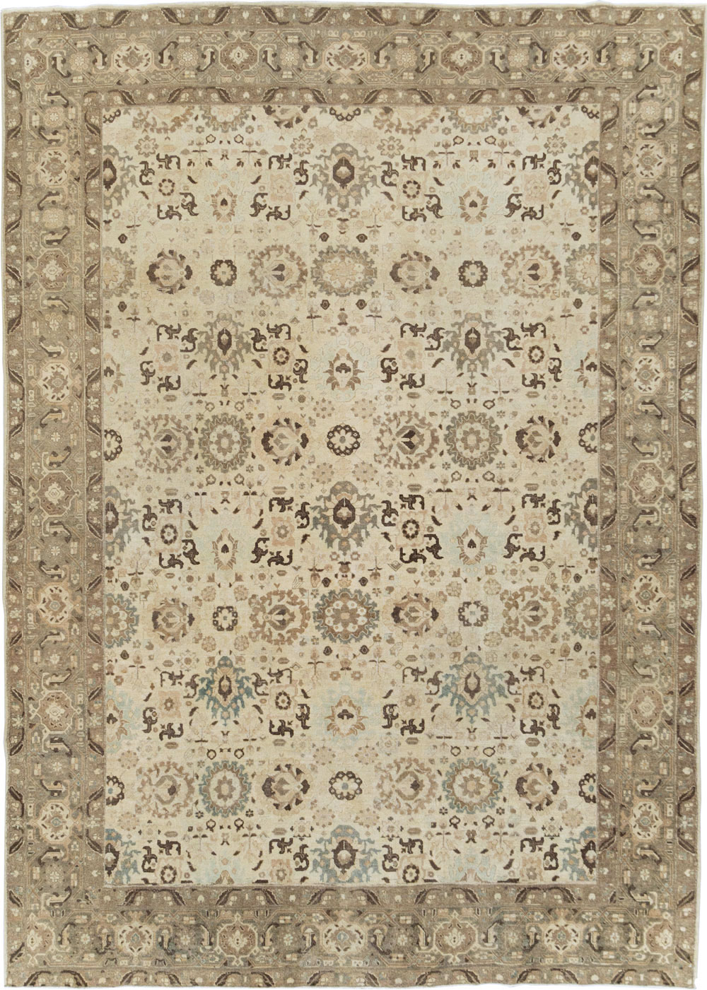 Antique Persian Tabriz Small Room Size Carpet, No.24445 - Galerie Shabab
