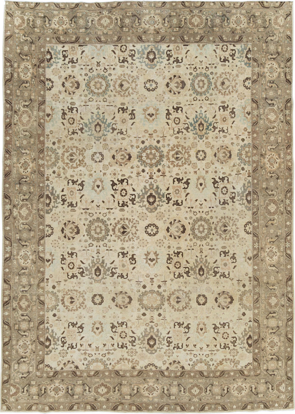 Antique Persian Tabriz Small Room Size Carpet, No.24445 - Galerie Shabab
