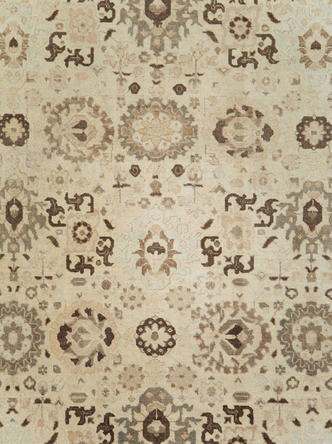Antique Persian Tabriz Small Room Size Carpet, No.24445 - Galerie Shabab
