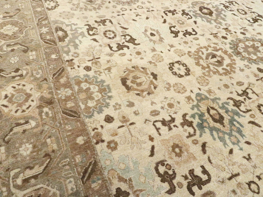 Antique Persian Tabriz Small Room Size Carpet, No.24445 - Galerie Shabab