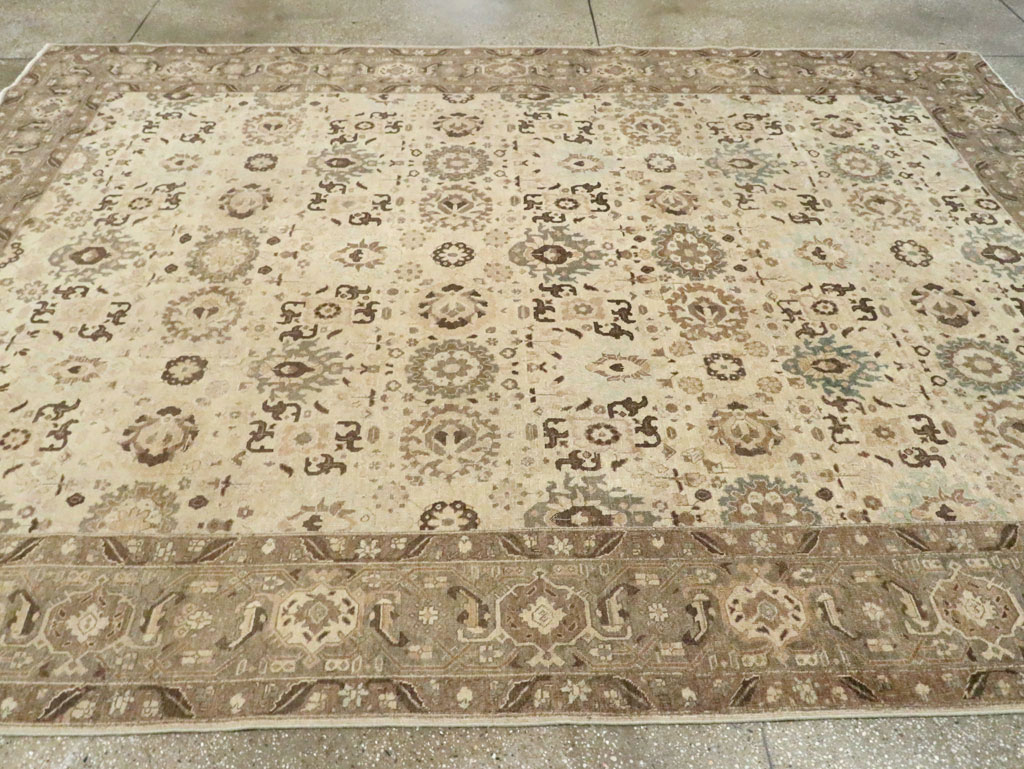 Antique Persian Tabriz Small Room Size Carpet, No.24445 - Galerie Shabab