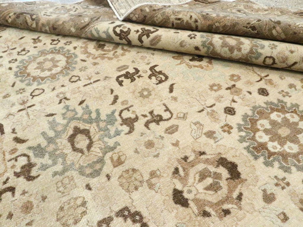 Antique Persian Tabriz Small Room Size Carpet, No.24445 - Galerie Shabab