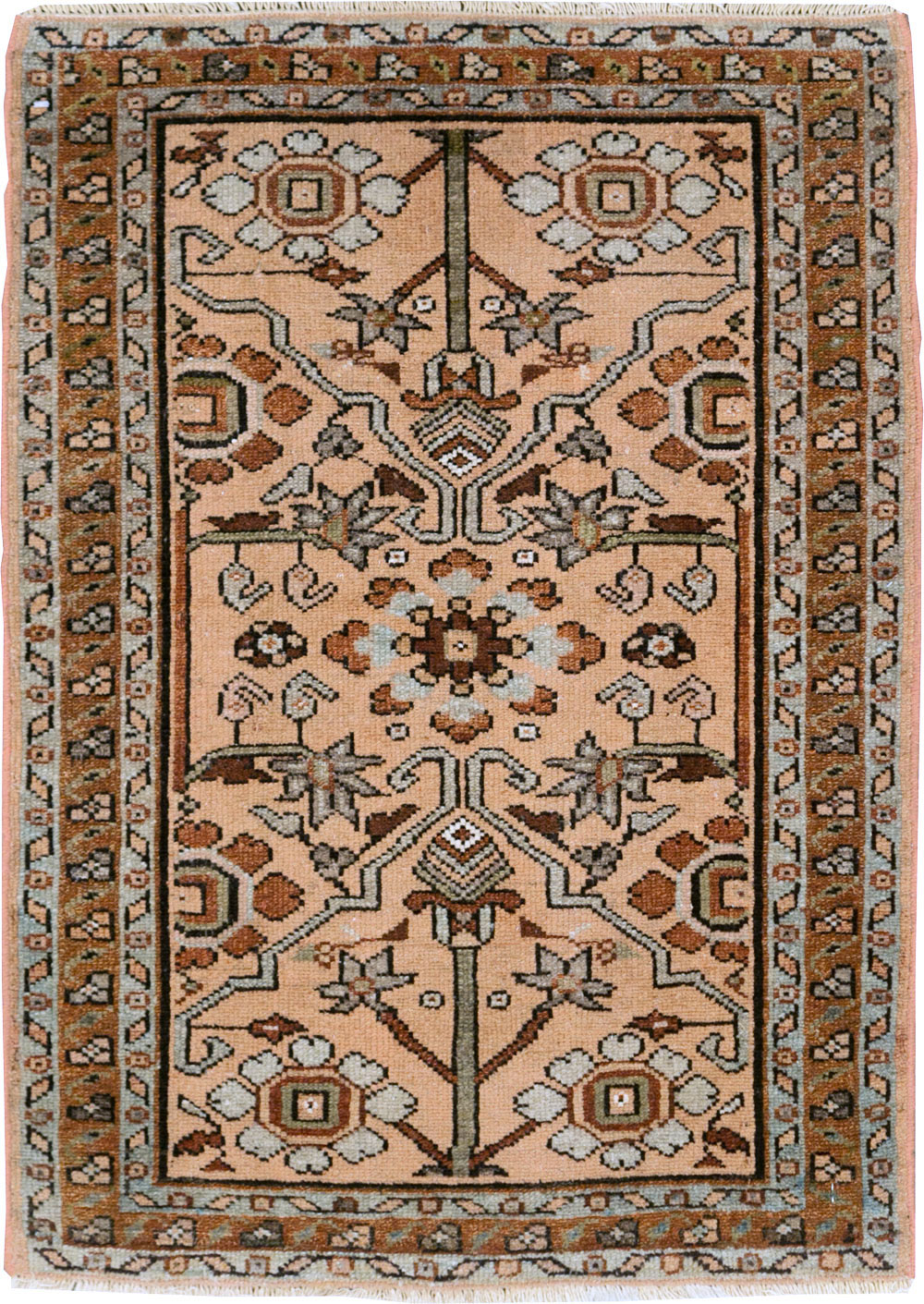 Vintage Persian Malayer Throw Rug, No.24447 - Galerie Shabab