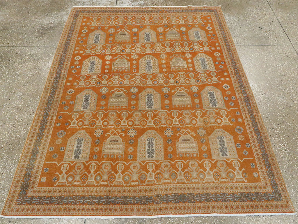 Vintage Persian Afshar Accent Rug, No.24454 - Galerie Shabab