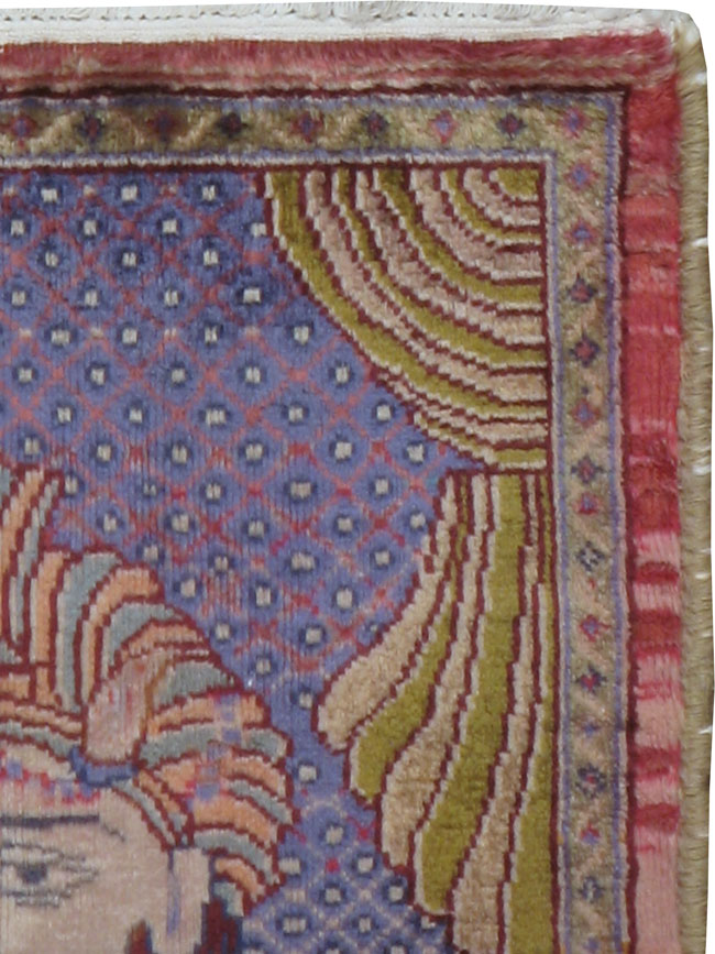 Vintage Persian Tabriz Pictorial Rug, No.24474 - Galerie Shabab