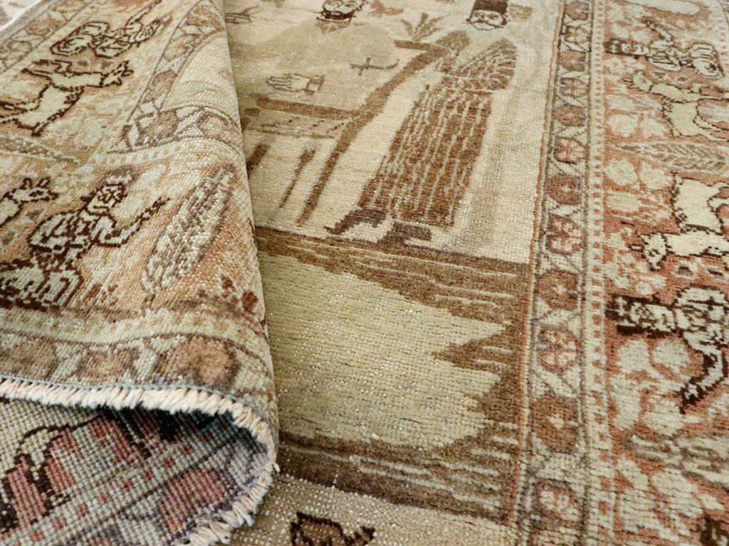 Antique Persian Tabriz Pictorial Rug, No.24475 - Galerie Shabab