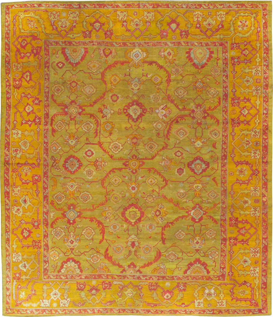 Antique Turkish Oushak Carpet, No.24476 - Galerie Shabab