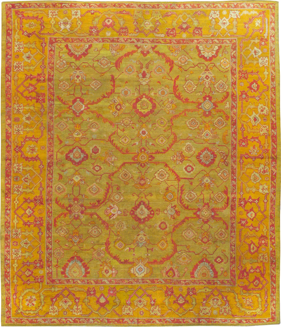 Antique Turkish Oushak Carpet, No.24476 - Galerie Shabab