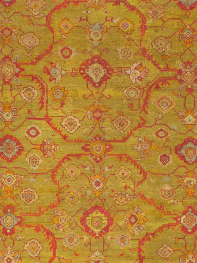 Antique Turkish Oushak Carpet, No.24476 - Galerie Shabab