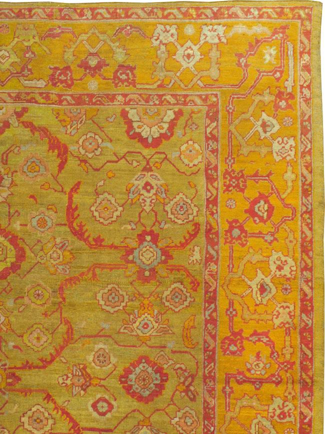 Antique Turkish Oushak Carpet, No.24476 - Galerie Shabab