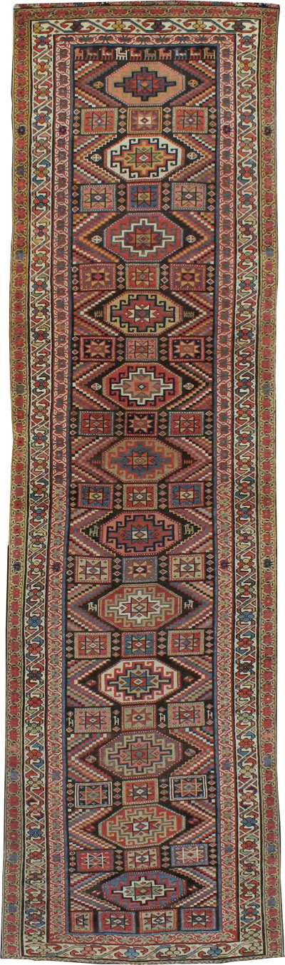 Antique Kazak Runner, No.24477 - Galerie Shabab