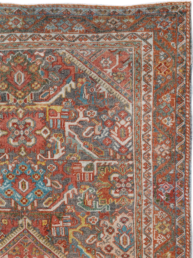 Antique Persian Mahal Rug, No.24481 - Galerie Shabab