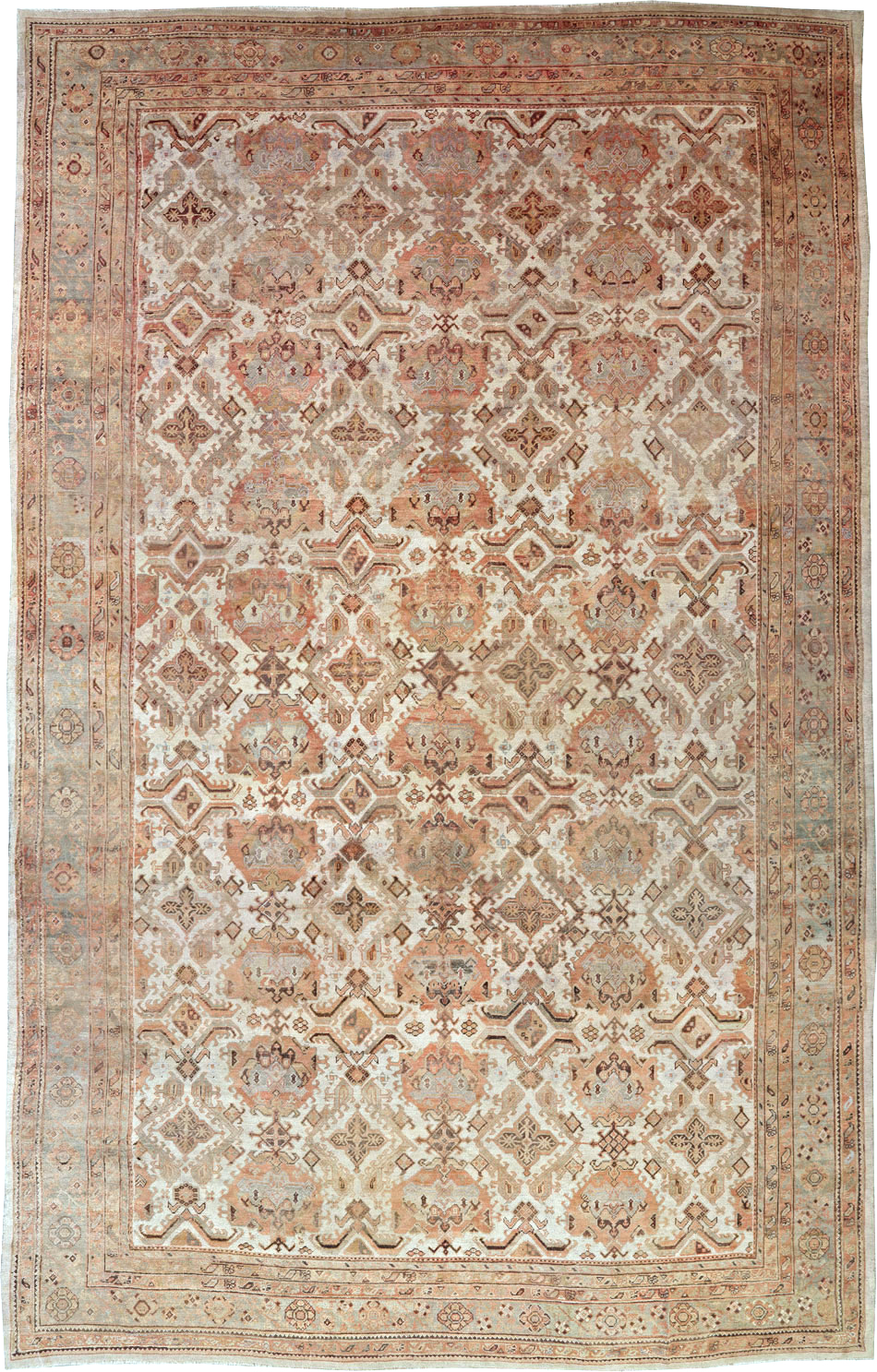 Antique Turkish Oushak Carpet, No.24509 - Galerie Shabab