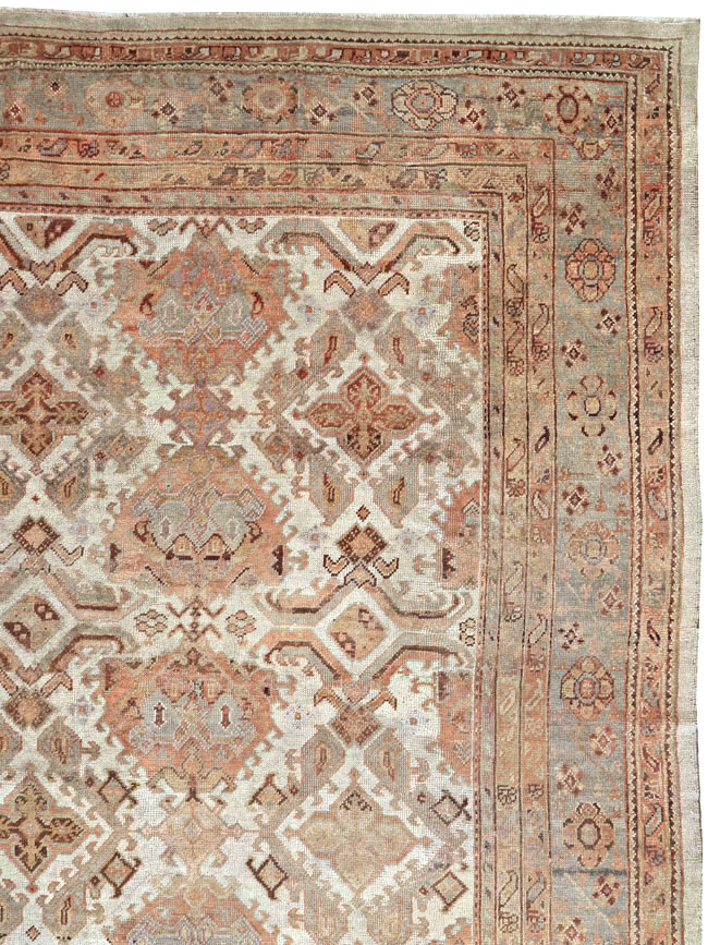 Antique Turkish Oushak Carpet, No.24509 - Galerie Shabab